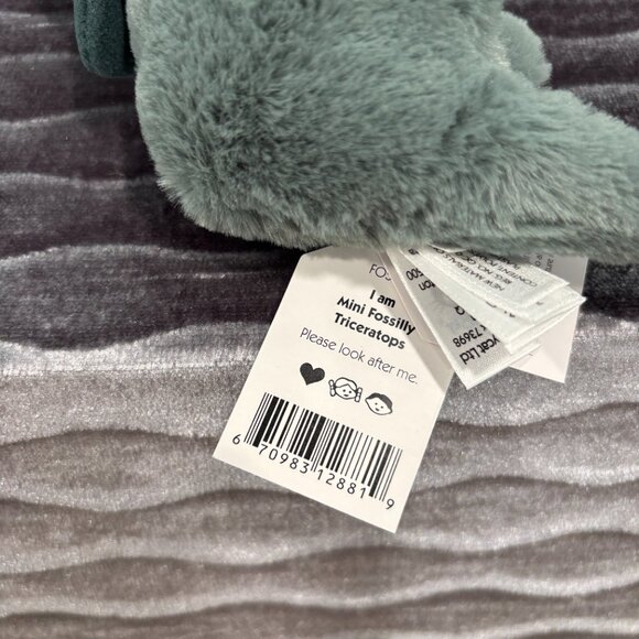 RARE Jellycat Mini Fossilly Triceratops BNWT - Picture 4 of 4
